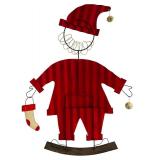 K - Metal Santa Figure with Rocking Base, 29 Inches High