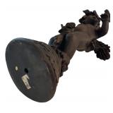 BR3 - 20-Inch Bronze Color Angel with Bird Figurine