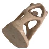 K - 9 Inch Abstract Soapstone Sculpture of Embracing Figures