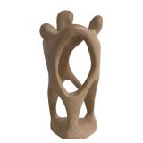 K - 9 Inch Abstract Soapstone Sculpture of Embracing Figures