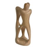 K - 9 Inch Abstract Soapstone Sculpture of Embracing Figures
