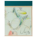 K - Framed Abstract Drawing Signed and Dated 1996