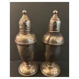 K - Set of 4 Sterling Silver Salt and Pepper Shakers, Empire and Reed & Barton