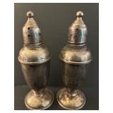 K - Set of 4 Sterling Silver Salt and Pepper Shakers, Empire and Reed & Barton