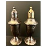 K - Set of 4 Sterling Silver Salt and Pepper Shakers, Empire and Reed & Barton