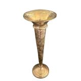 Vintage Sterling Weighted Silver Trumpet Vase