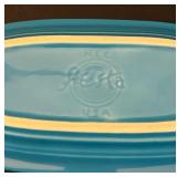 K - Fiesta Blue Ceramic Creamer, Sugar, Tray and Butter Dish Set