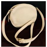 K - Coach Vintage Emmie Flap / Chester Circle Cream Leather Crossbody Bag with Dust Bag