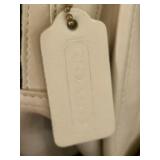 K - Coach Vintage Emmie Flap / Chester Circle Cream Leather Crossbody Bag with Dust Bag