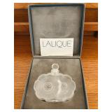 K - Lalique Paris Frosted Crystal Perfume Bottle with Box