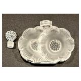 K - Lalique Paris Frosted Crystal Perfume Bottle with Box