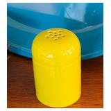 K - Fiesta Mango Hostess Serving Set Including Plastic Blue Tray, Serving Bowl, Platter, and Shaker