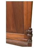 LL - Antique Wooden Sideboard with Carved Details and Drawers