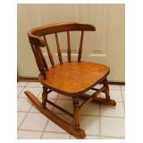LR - Child Size Vintage Wooden Rocking Chair