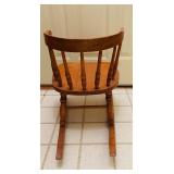 LR - Child Size Vintage Wooden Rocking Chair