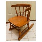 LR - Child Size Vintage Wooden Rocking Chair
