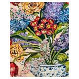 B2 - Hand-Painted Floral Wood Art Panel Signed Van Gogh