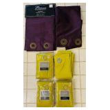 LR - Set of 6 Grommet Top Drapery Panels, Parker and Platinum Collection, 84 Inch Length