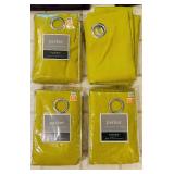 LR - Set of 6 Grommet Top Drapery Panels, Parker and Platinum Collection, 84 Inch Length