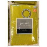 LR - Set of 6 Grommet Top Drapery Panels, Parker and Platinum Collection, 84 Inch Length