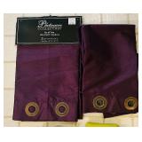 LR - Set of 6 Grommet Top Drapery Panels, Parker and Platinum Collection, 84 Inch Length