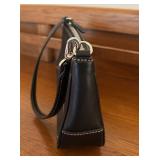 K - Coach Black Leather Handbag with Dust Bag