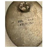 K - Ella Peter Sterling Silver Inlay Earrings with Multicolor Stones