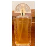 K - Lot of 6 Designer Perfume and Eau de Toilette Bottles - Lalique, Escada, Jessica McClintock, New West, Woven Cassis, Sensual Skinscent