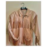 K - Mt. Julian Adventures Santa Fe Collection Leather Fringe Jacket Size M