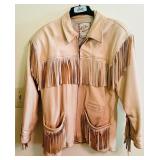 K - Mt. Julian Adventures Santa Fe Collection Leather Fringe Jacket Size M