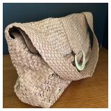 K - Elliott Lucca Woven Shoulder Bag with Gold Ring Detail