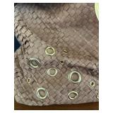 K - Elliott Lucca Woven Shoulder Bag with Gold Ring Detail