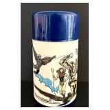 LR - Vintage Masters of the Universe Aladdin Thermos and Itchy & Scratchy Show Watch Set