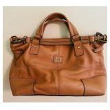 K - Tommy Hilfiger Brown Leather Satchel Handbag