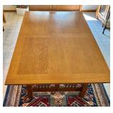 Mission Style Kitchen Table with Leaves and 6 Chairs