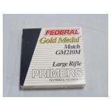 Federal Gold Medal No. 210M Large Rifle Match Primers -100 Count - Large Rifle