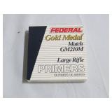 Federal Gold Medal No. 210M Large Rifle Match Primers -100 Count - Large Rifle