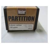 Nosler Partition 264 Caliber/6.5mm Spitzer 100gr Reloading Bullets