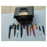 Mixed Lot of Filet Knives with Carrying Case
