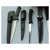 Mixed Lot of Filet Knives with Carrying Case