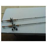 Set 2 QX 36 Performance Series Graphite Rod 7ft with Daiwa Accudepth Line Counter Reel