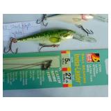 Mixed lot of 3 - #7 Rapala Shad Raps and 3 Pack of Leaders