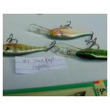 Mixed lot of 3 - #7 Rapala Shad Raps and 3 Pack of Leaders