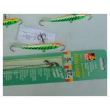 Mixed Lot of 5 - Rapala Jigging Raps and 3 Pack Leaders