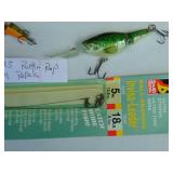 Mixed Lot of 3 - #5 Rapala Rattlin Raps, 1 - #4 Rattin Rap and 3 Pack Leaders