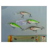 Mixed Lot of 4 - Rapala Flicker Shad Raps
