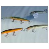 Mixed Lot of 4  - Rapala Husky Jerk Raps