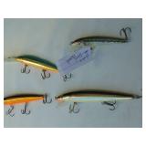 Mixed Lot of 4  - Rapala Husky Jerk Raps