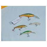 Mixed Lot of 4 - Rapala Husky Jerk Raps