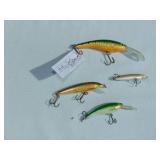 Mixed Lot of 4 - Rapala Husky Jerk Raps